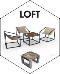 Лофт Лофт бетон метал дерево смола